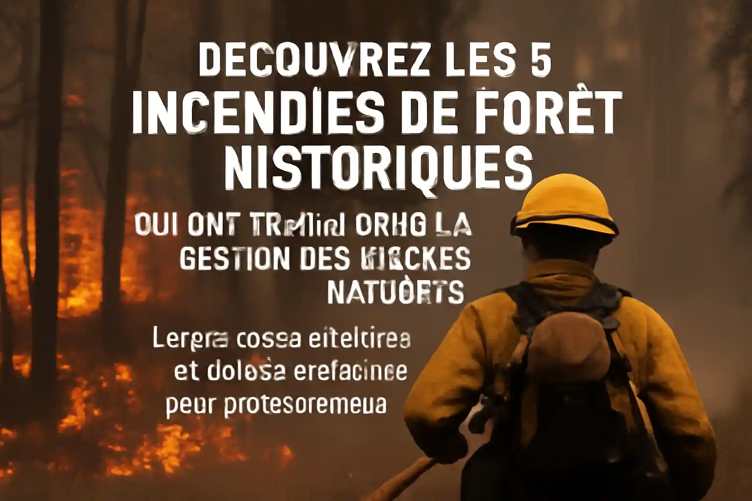 Incendies de forêt historiques : leçons pour gérer les risques