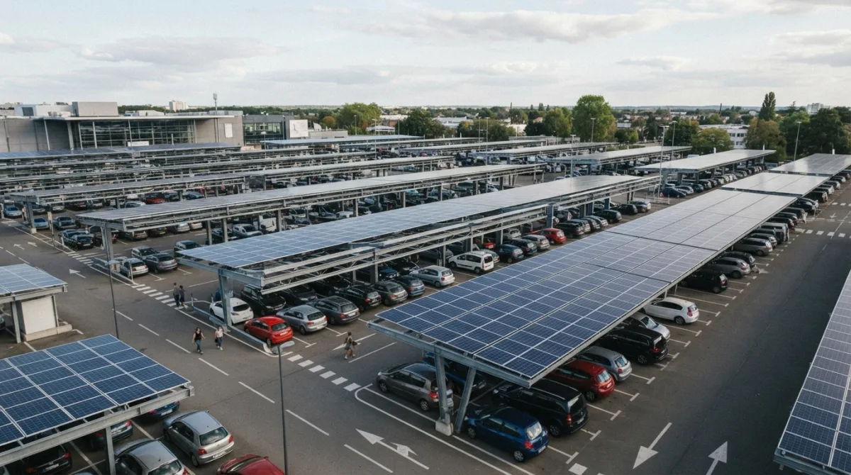 Ombrières photovoltaïques sur parkings : les critères du décret du 7 septembre 2026